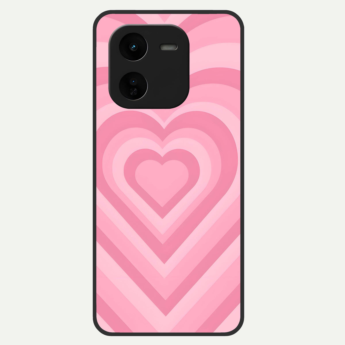  Blush Heart Waves Glass Case For iQOO Z9x 5G back cover – full design glossy printed glass finish