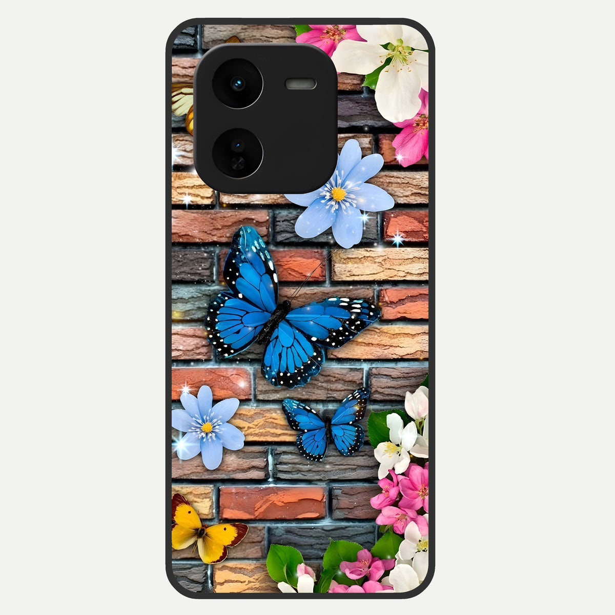  Brick Bloom Flight Glass Case For iQOO Z9x 5G back cover – full design glossy printed glass finish