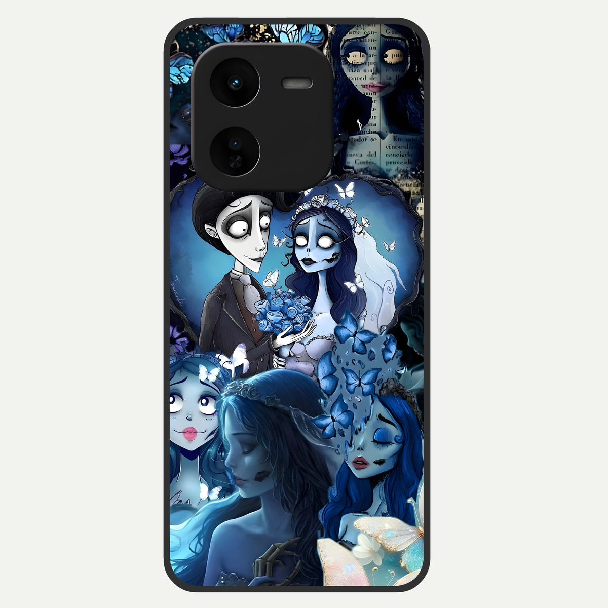  Butterfly Ghost Soul Glass Case For iQOO Z9x 5G back cover – full design glossy printed glass finish