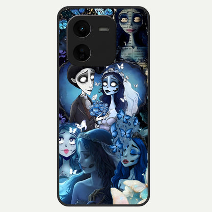  Butterfly Ghost Soul Glass Case For iQOO Z9x 5G back cover – full design glossy printed glass finish