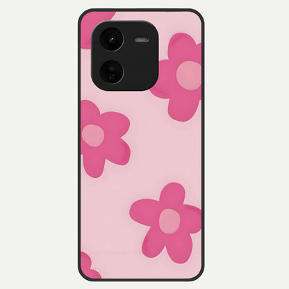  Candy Bloom Dreams Glass Case For iQOO Z9x 5G back cover – full design glossy printed glass finish