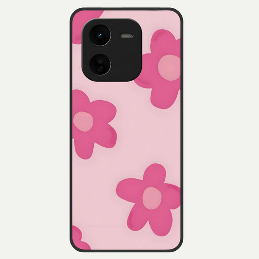  Candy Bloom Dreams Glass Case For iQOO Z9x 5G back cover – full design glossy printed glass finish