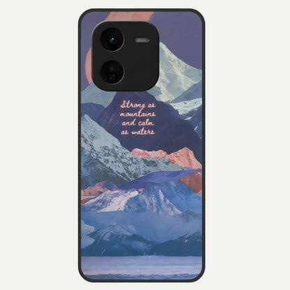  Celestial Mountain Calm Glass Case For iQOO Z9x 5G back cover – full design glossy printed glass finish