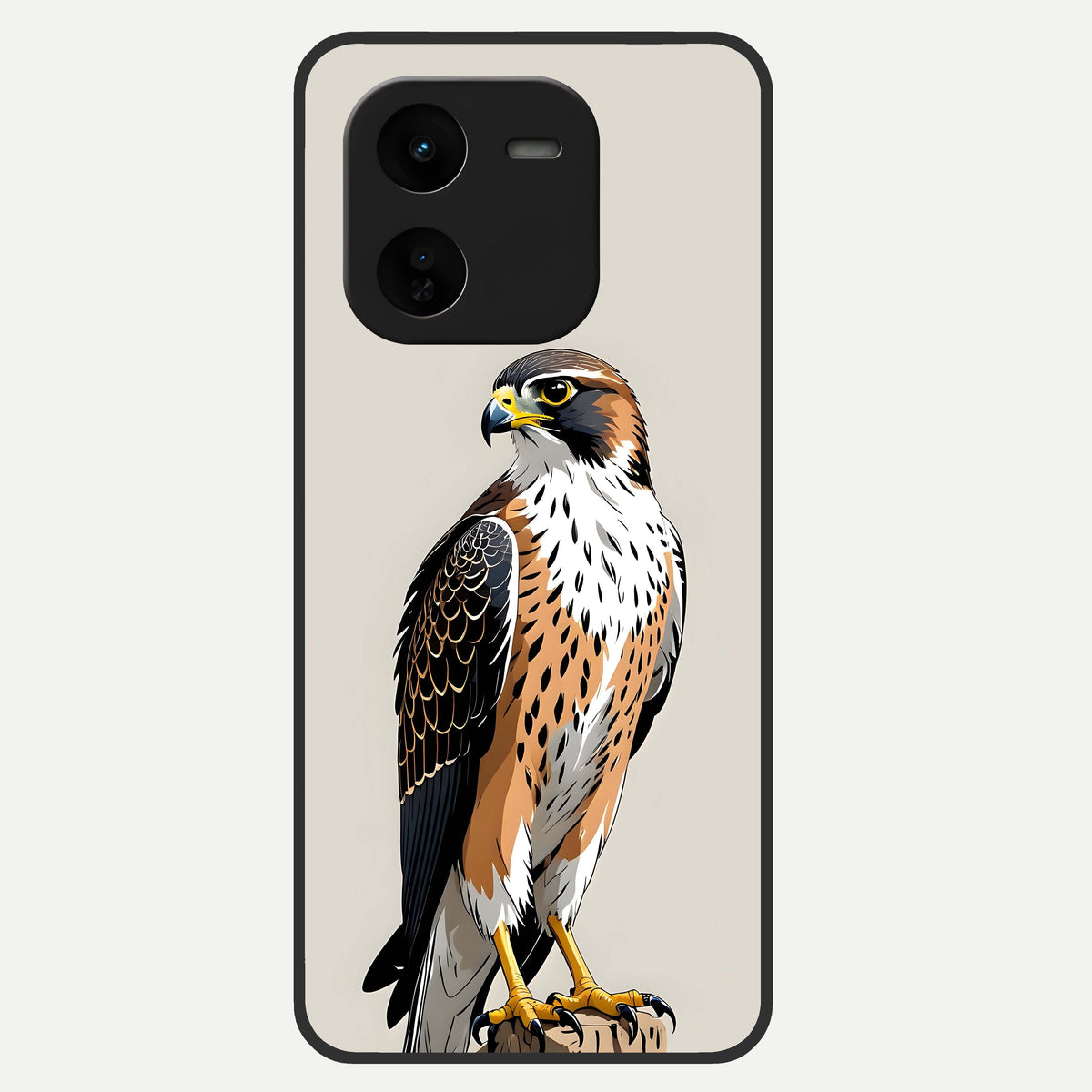  Clever Eagle Glass Case For iQOO Z9x 5G back cover – full design glossy printed glass finish