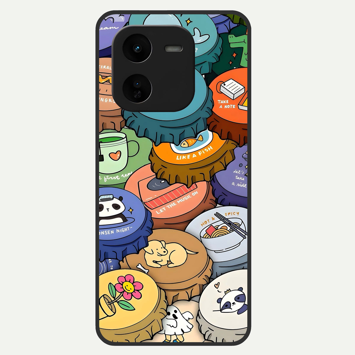  Coins Patterns Glass Case For iQOO Z9x 5G back cover – full design glossy printed glass finish