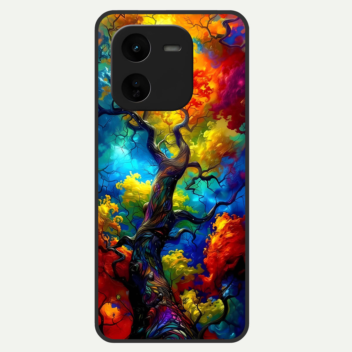  Colorful Soda Bottles Glass Case For iQOO Z9x 5G back cover – full design glossy printed glass finish