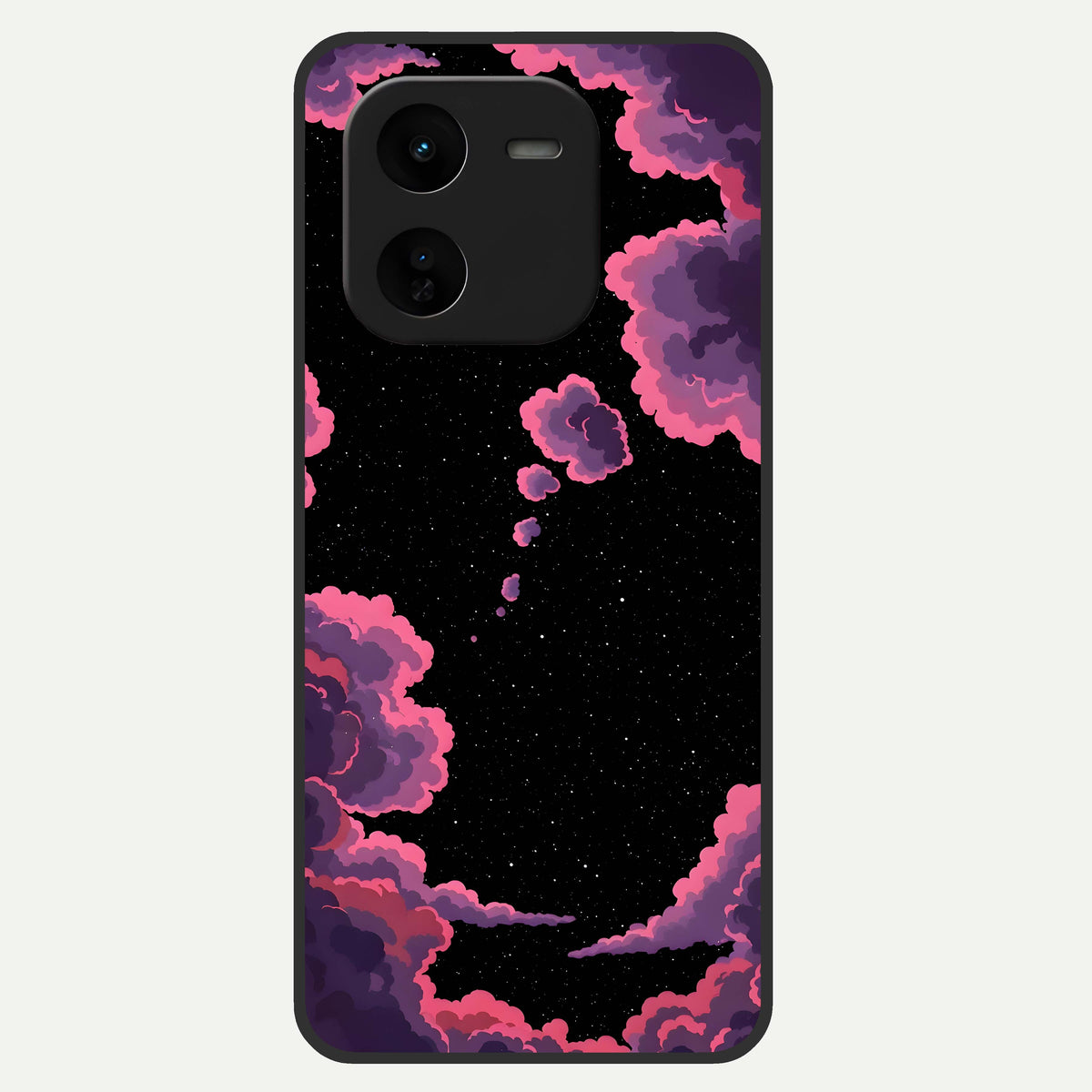  Cosmic Cloud Journey Glass Case For iQOO Z9x 5G back cover – full design glossy printed glass finish