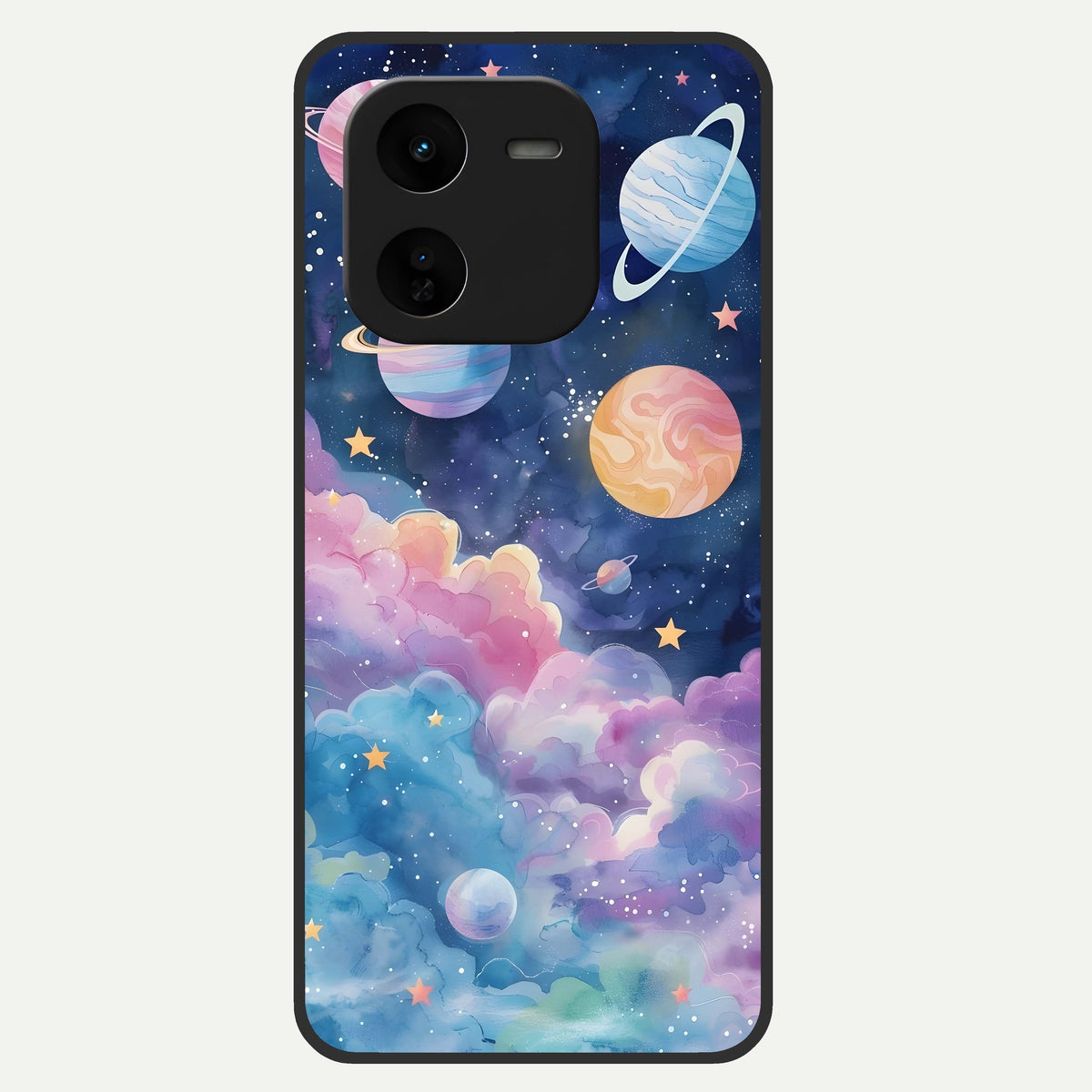  Cosmic Planet Dreams Glass Case For iQOO Z9x 5G back cover – full design glossy printed glass finish