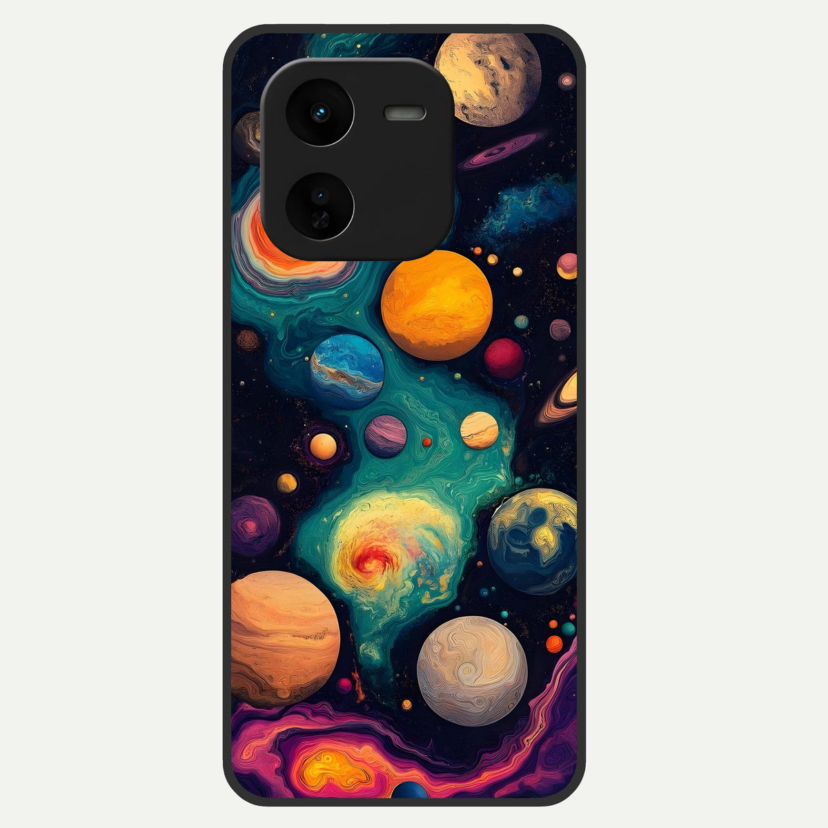  Cosmic Planet Journey Glass Case For iQOO Z9x 5G back cover – full design glossy printed glass finish