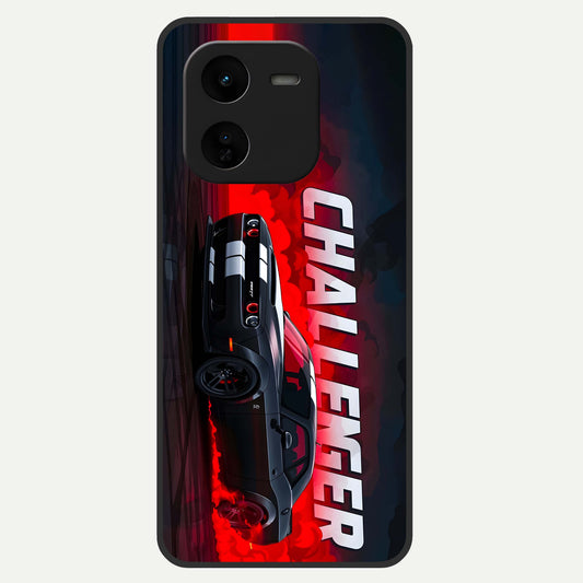  Crimson Challenger Fury Glass Case For iQOO Z9x 5G back cover – full design glossy printed glass finish