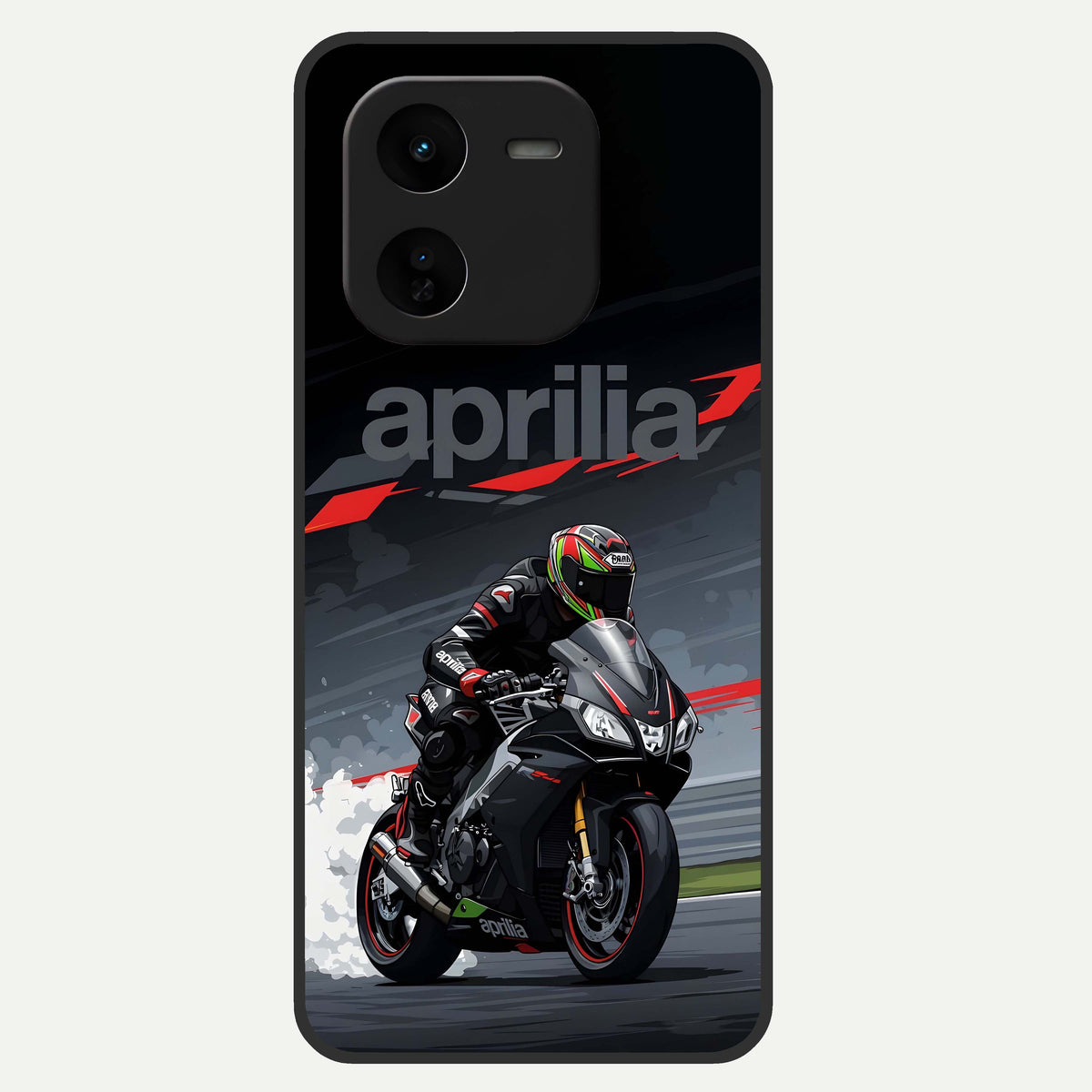  Dark Aprilla Glass Case For iQOO Z9x 5G back cover – full design glossy printed glass finish