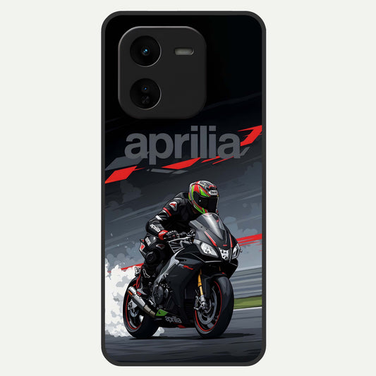  Dark Aprilla Glass Case For iQOO Z9x 5G back cover – full design glossy printed glass finish