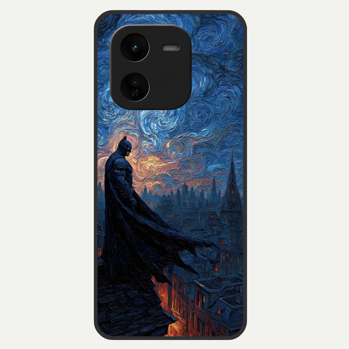  Dark Knight Dusk Glass Case For iQOO Z9x 5G back cover – full design glossy printed glass finish