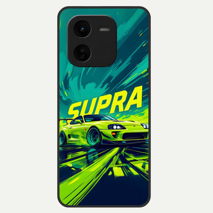  Electric Supra Thunder Glass Case For iQOO Z9x 5G back cover – full design glossy printed glass finish