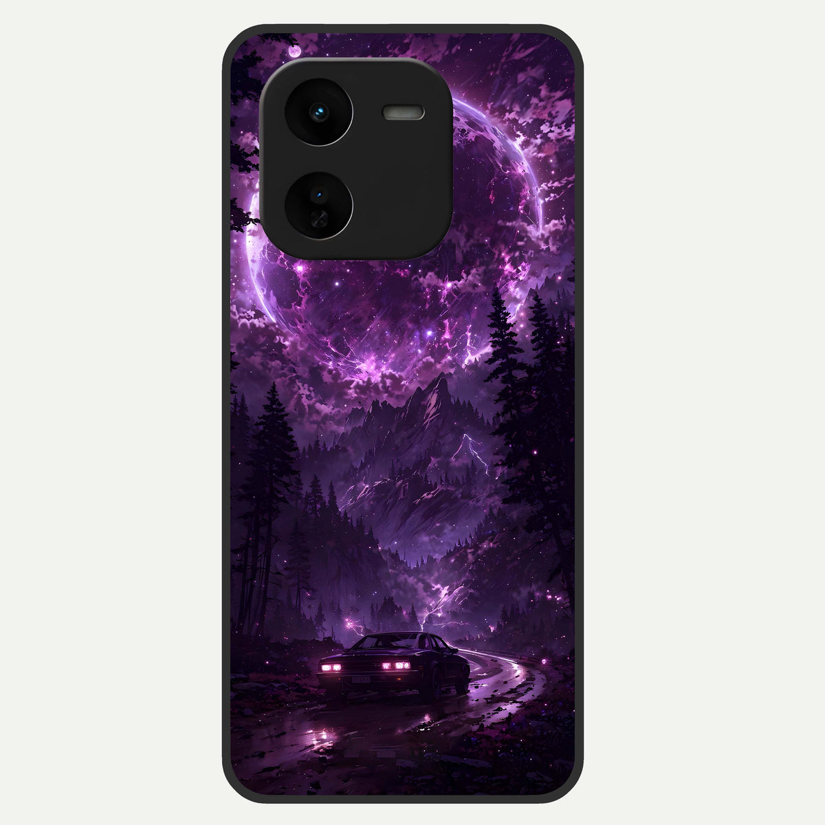  Eternal Cosmic Drive Glass Case For iQOO Z9x 5G back cover – full design glossy printed glass finish