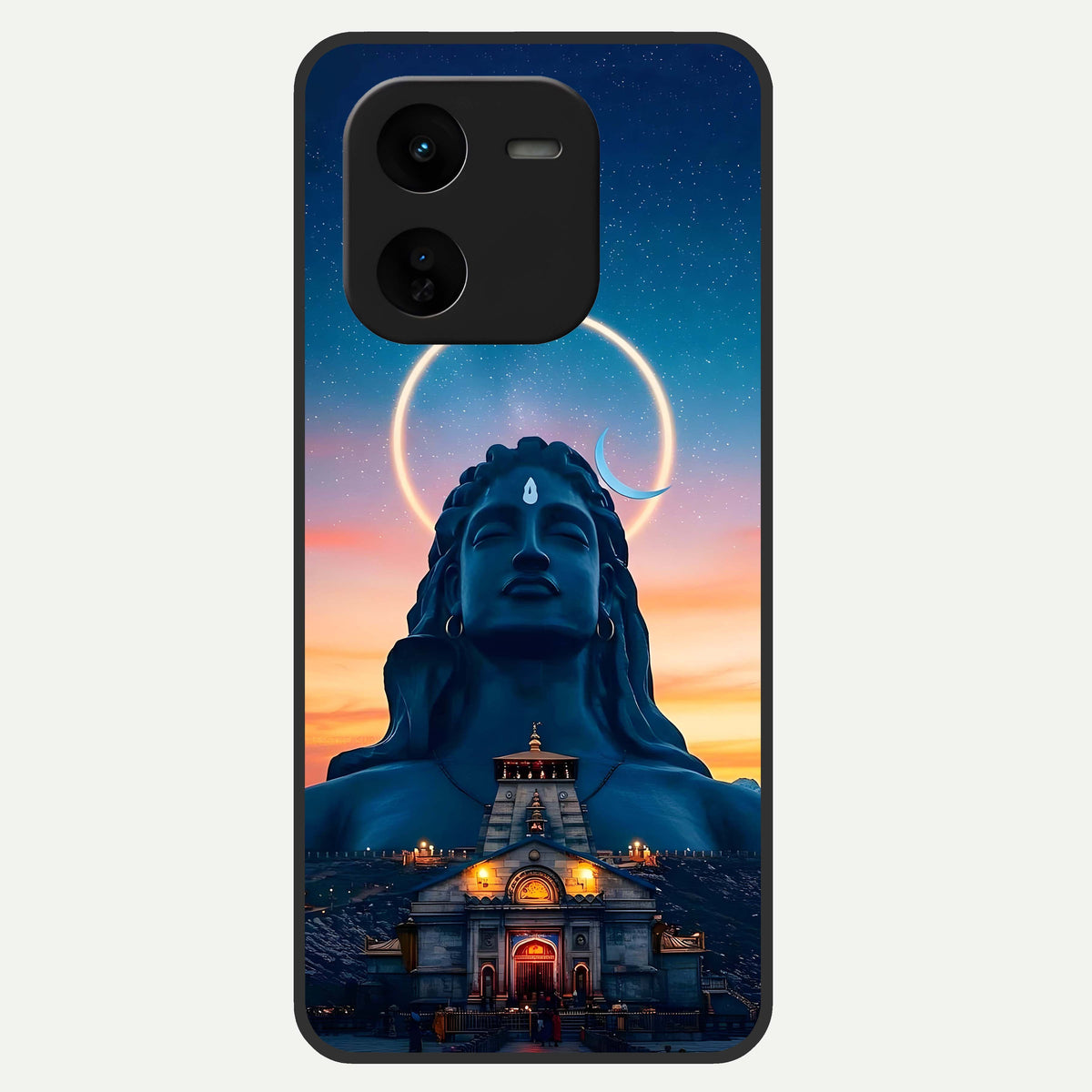  Eternal Shiva Aura Glass Case For iQOO Z9x 5G back cover – full design glossy printed glass finish