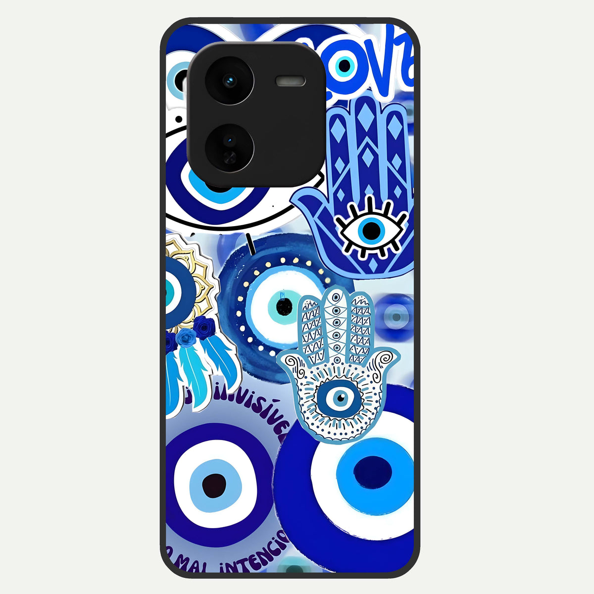  Evil Eyes Dream Glass Case For iQOO Z9x 5G back cover – full design glossy printed glass finish
