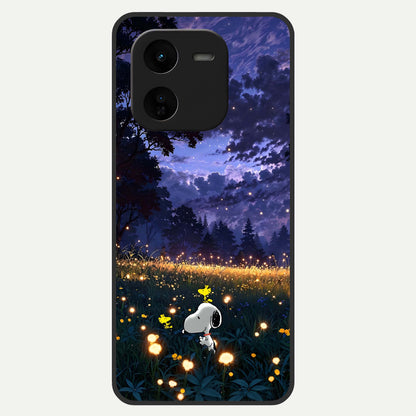  Firefly Meadow Magic Glass Case For iQOO Z9x 5G back cover – full design glossy printed glass finish