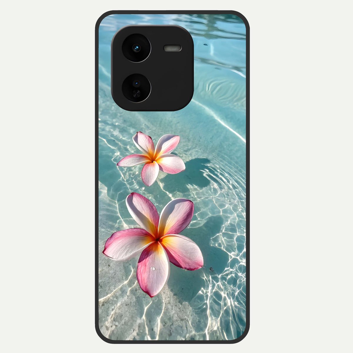  Floating Bloom Bliss Glass Case For iQOO Z9x 5G back cover – full design glossy printed glass finish