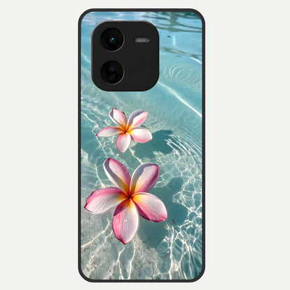  Floating Bloom Bliss Glass Case For iQOO Z9x 5G back cover – full design glossy printed glass finish