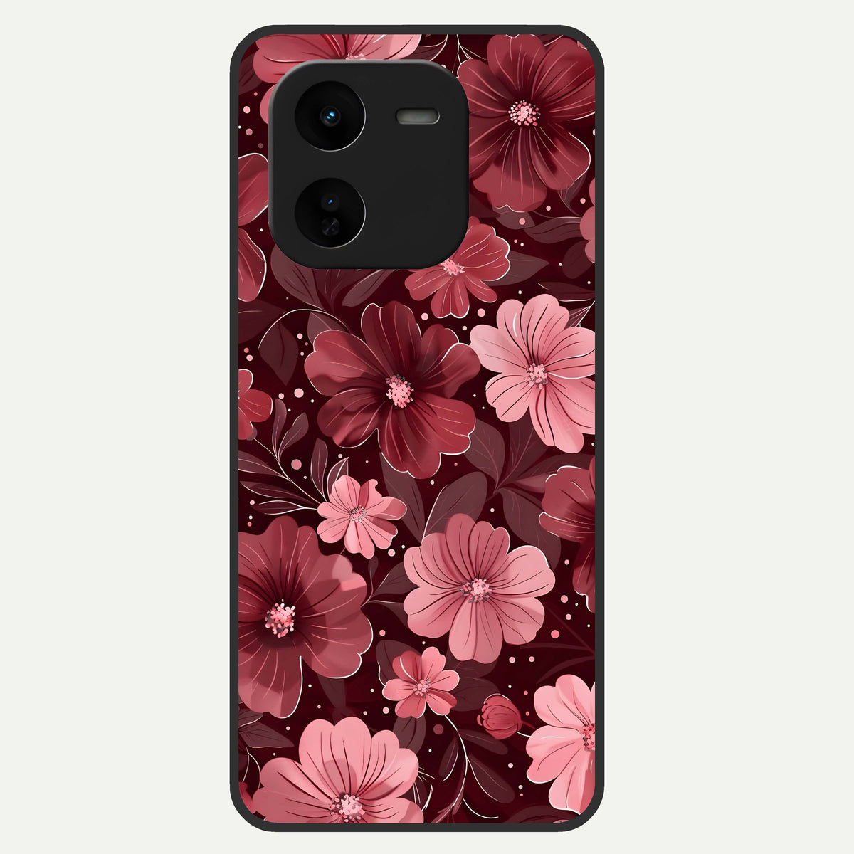  Flower Blush Bloom Glass Case For iQOO Z9x 5G back cover – full design glossy printed glass finish