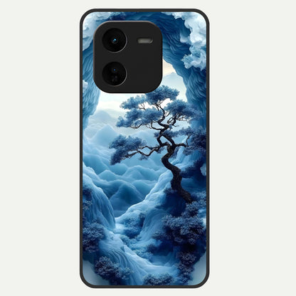  Frozen Serenity Gate Glass Case For iQOO Z9x 5G back cover – full design glossy printed glass finish