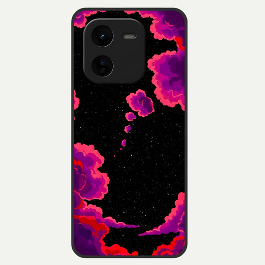  Galaxy Dream Frame Glass Case For iQOO Z9x 5G back cover – full design glossy printed glass finish