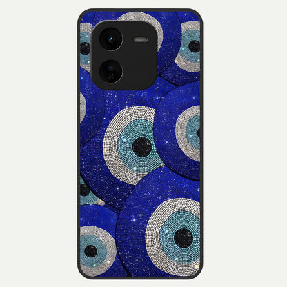  Galaxy Eye Flow Glass Case For iQOO Z9x 5G back cover – full design glossy printed glass finish