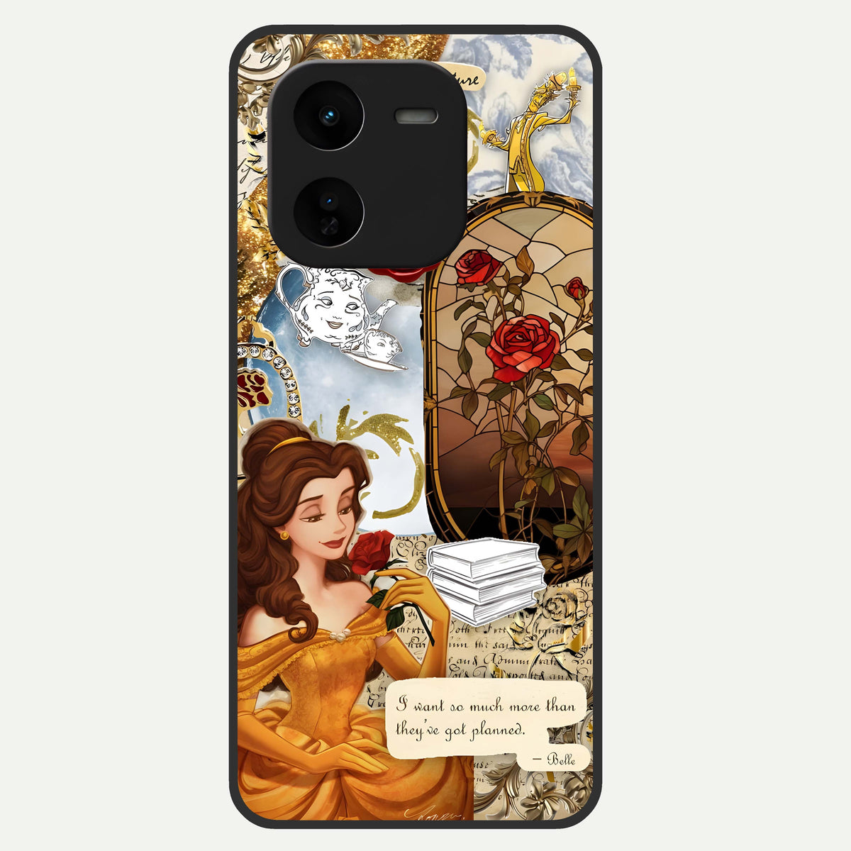  Golden Dream Belle Glass Case For iQOO Z9x 5G back cover – full design glossy printed glass finish