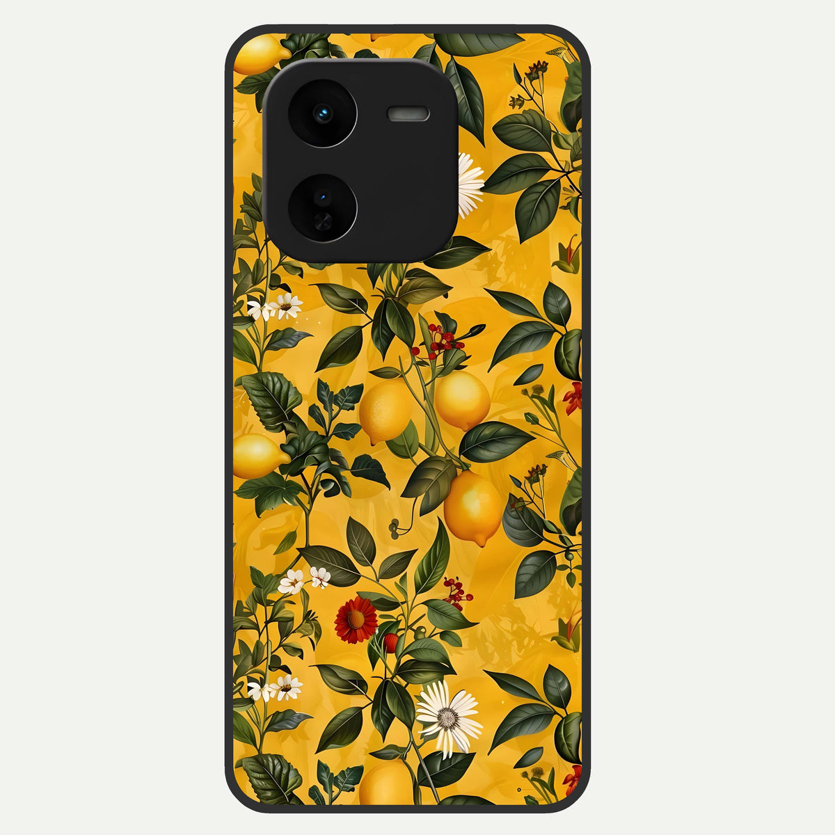  Golden Lemon Field Glass Case For iQOO Z9x 5G back cover – full design glossy printed glass finish