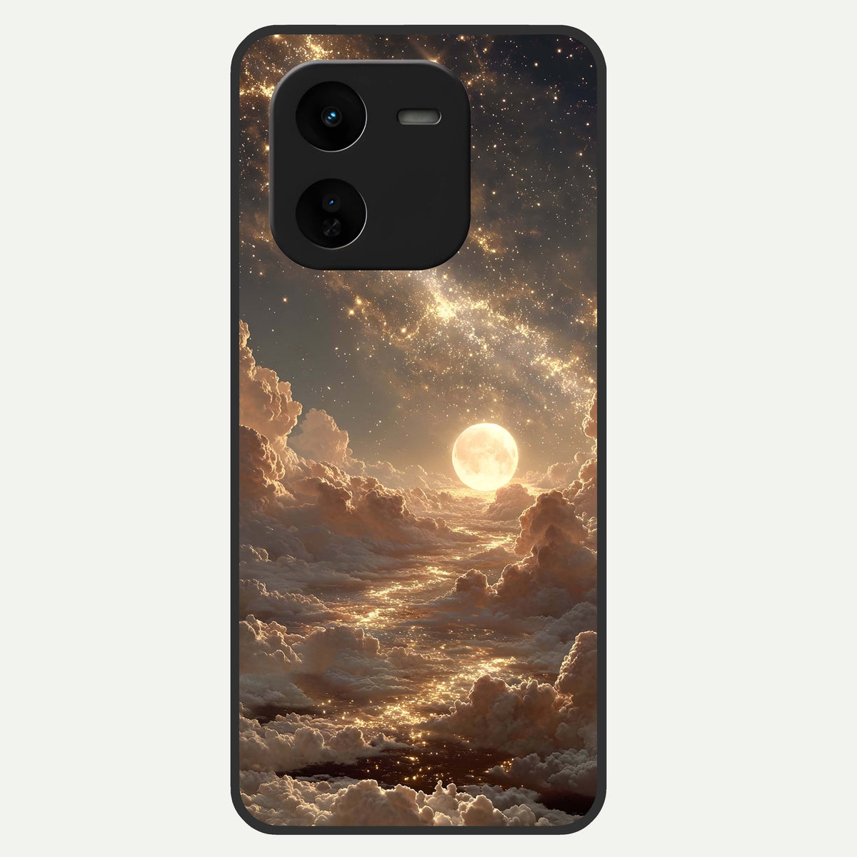  Golden Sky Dream Glass Case For iQOO Z9x 5G back cover – full design glossy printed glass finish