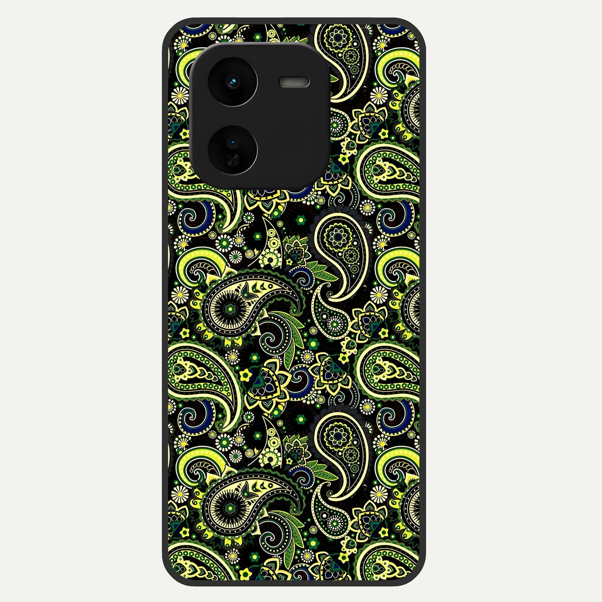  Green Lemon Glass Case For iQOO Z9x 5G back cover – full design glossy printed glass finish