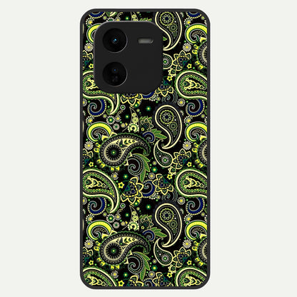 Green Lemon Glass Case For iQOO Z9x 5G back cover – full design glossy printed glass finish