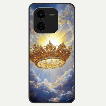  Heavenly Crown Light Glass Case For iQOO Z9x 5G back cover – full design glossy printed glass finish