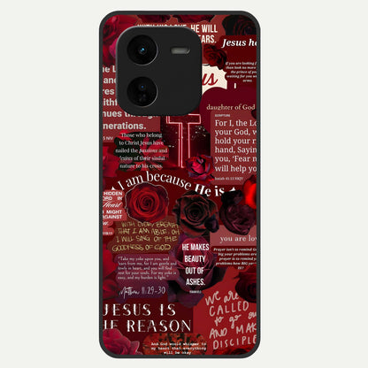  Jesus Love Heals Glass Case For iQOO Z9x 5G back cover – full design glossy printed glass finish