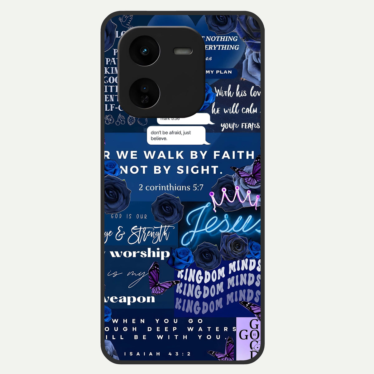  Kingdom Faith Glow Glass Case For iQOO Z9x 5G back cover – full design glossy printed glass finish