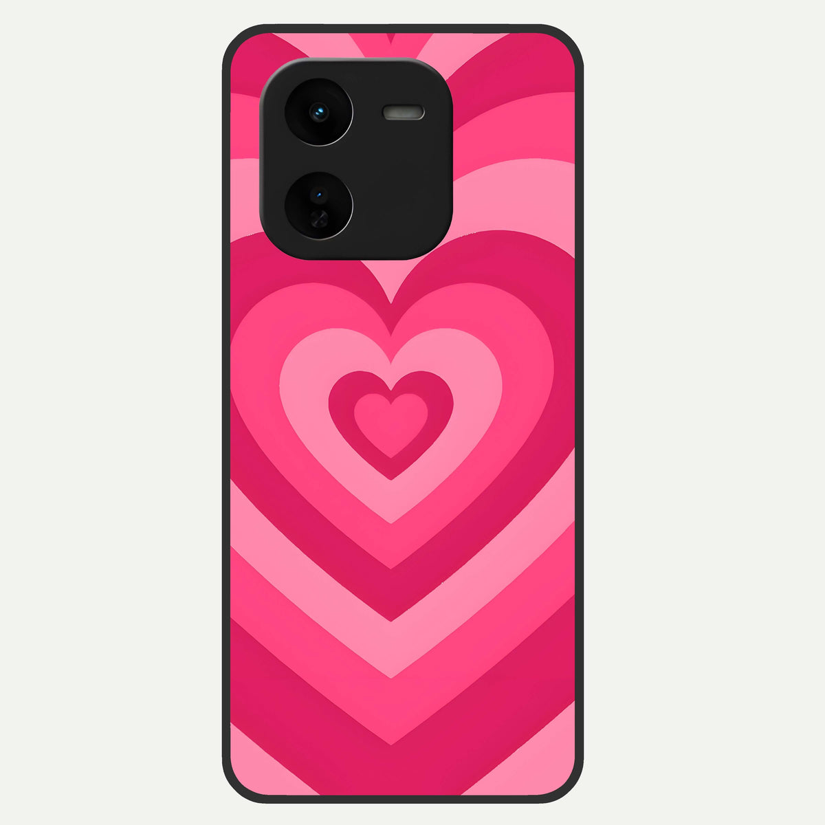 Layered Love Hearts Glass Case For iQOO Z9x 5G back cover – full design glossy printed glass finish
