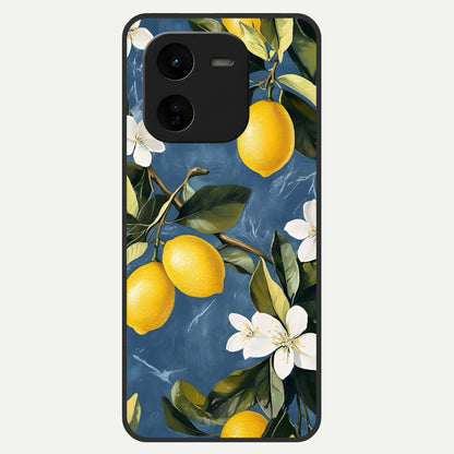  Lemon Dream Garden Glass Case For iQOO Z9x 5G back cover – full design glossy printed glass finish