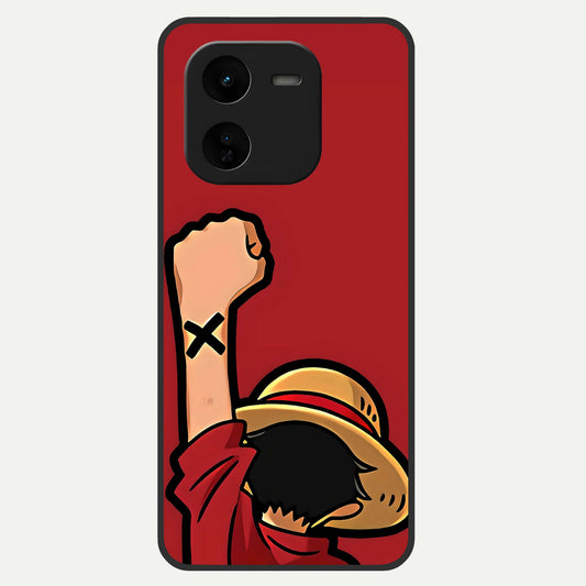  Luffy X Spirit Glass Case For iQOO Z9x 5G back cover – full design glossy printed glass finish