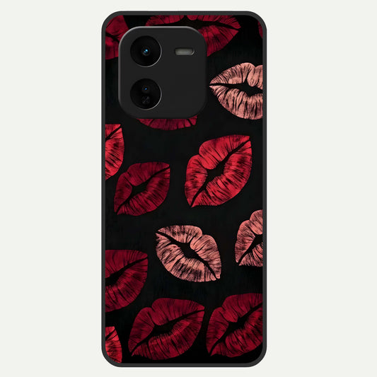  Midnight Kiss Love Glass Case For iQOO Z9x 5G back cover – full design glossy printed glass finish