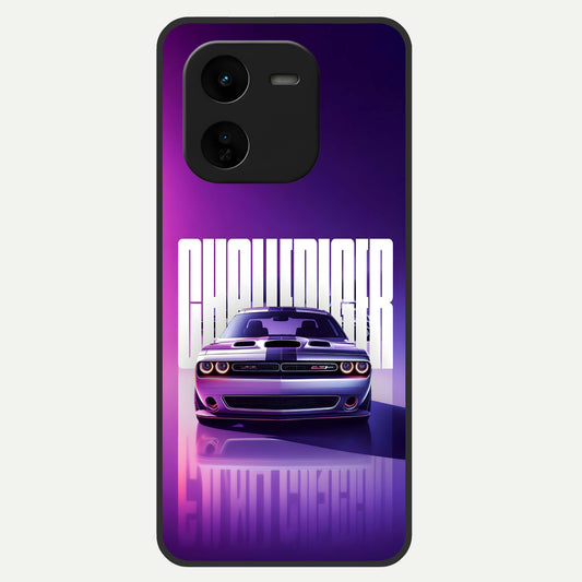  Midnight Muscle Ride Glass Case For iQOO Z9x 5G back cover – full design glossy printed glass finish