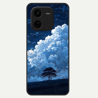  Midnight Sky Serenity Glass Case For iQOO Z9x 5G back cover – full design glossy printed glass finish