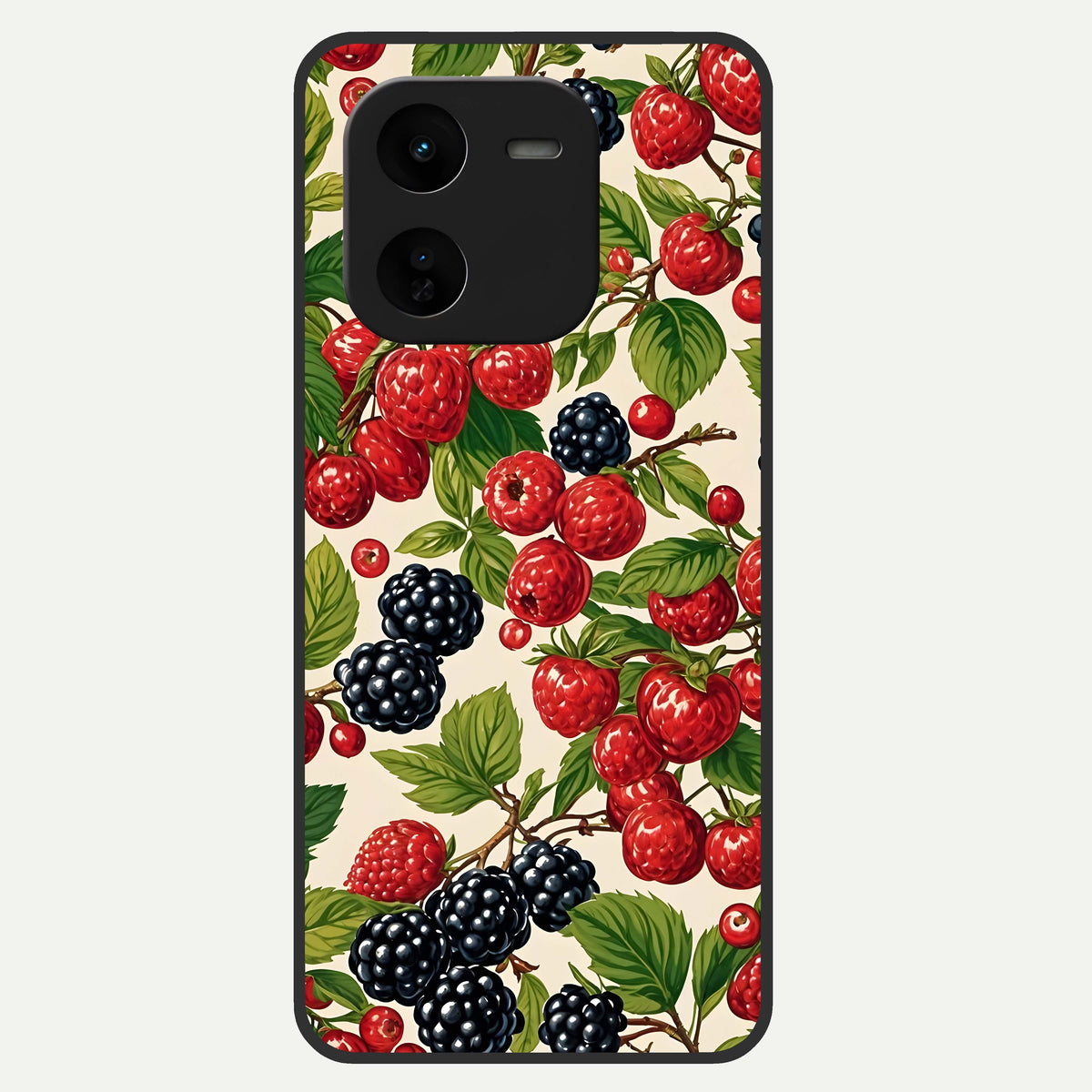  Mixed Berry Collage Glass Case For iQOO Z9x 5G back cover – full design glossy printed glass finish