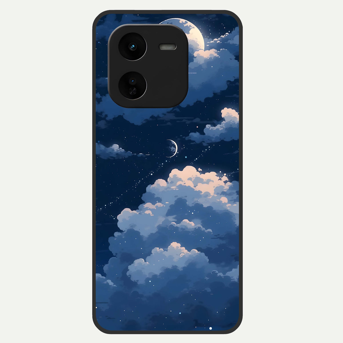  Moon Dream Haze Glass Case For iQOO Z9x 5G back cover – full design glossy printed glass finish