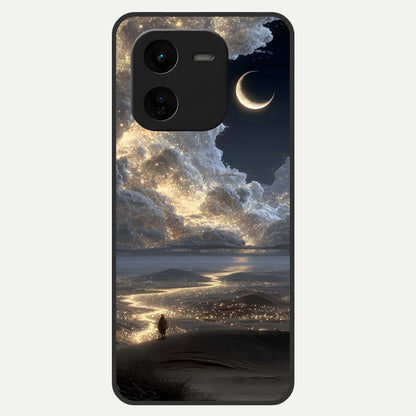  Moonlight Spark Path Glass Case For iQOO Z9x 5G back cover – full design glossy printed glass finish