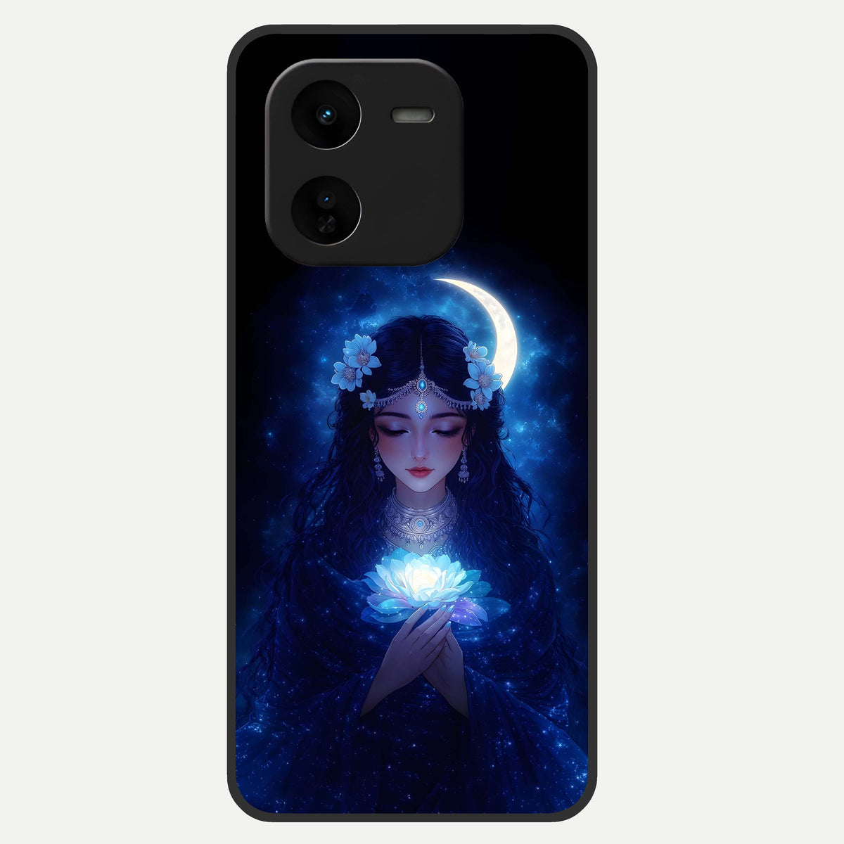  Mystic Moon Queen Glass Case For iQOO Z9x 5G back cover – full design glossy printed glass finish