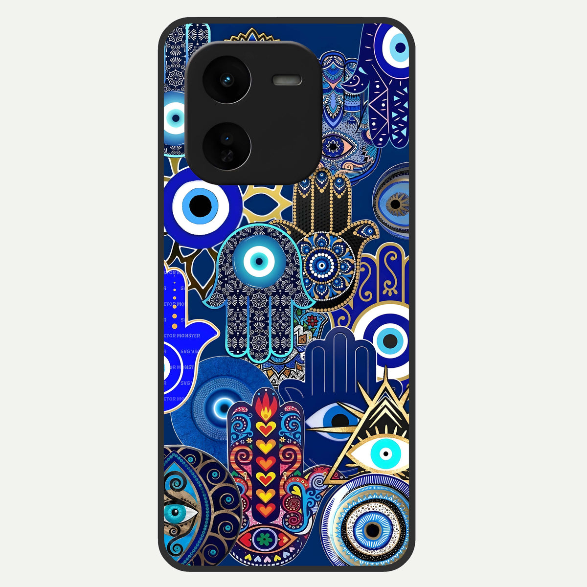  Mystic Palm Guard Glass Case For iQOO Z9x 5G back cover – full design glossy printed glass finish