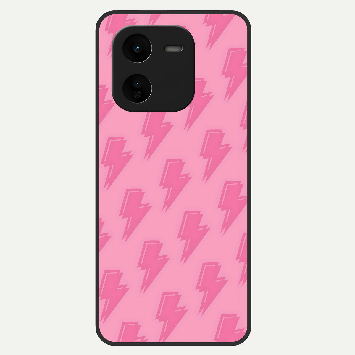  Pink Moo Magic Glass Case For iQOO Z9x 5G back cover – full design glossy printed glass finish