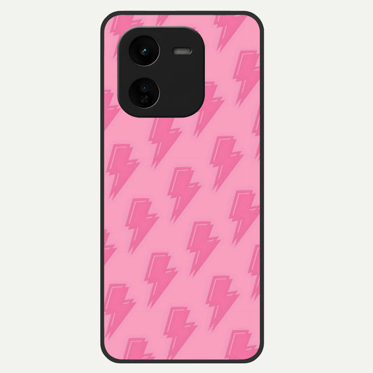  Pink Moo Magic Glass Case For iQOO Z9x 5G back cover – full design glossy printed glass finish