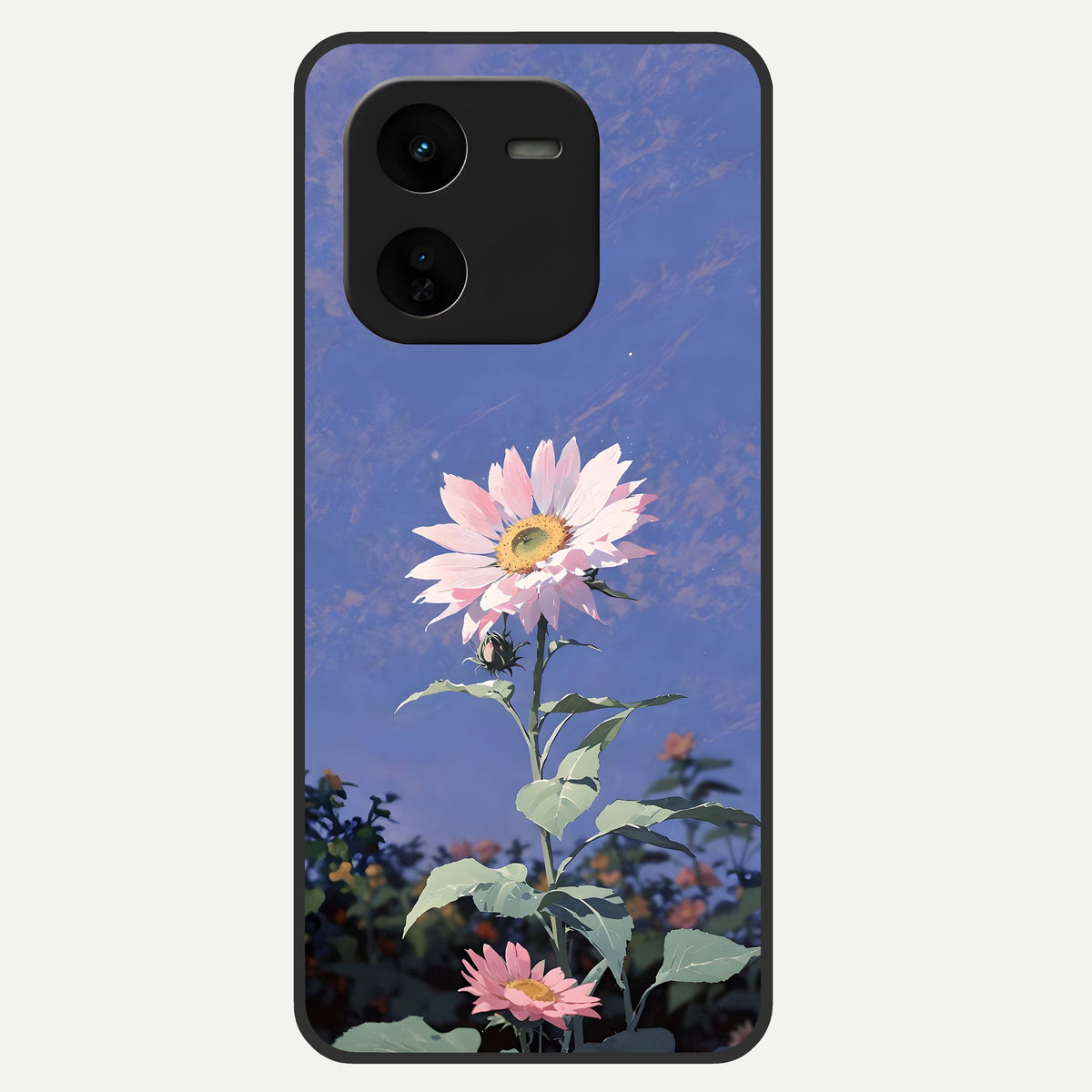  Pink Shells Outline Glass Case For iQOO Z9x 5G back cover – full design glossy printed glass finish